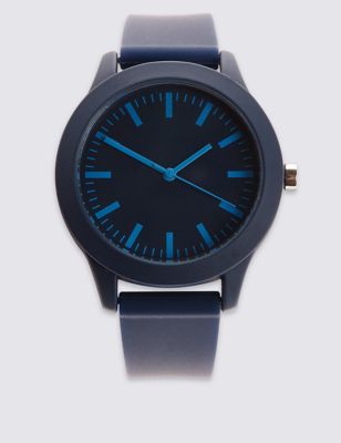 Round Face Silicone Watch